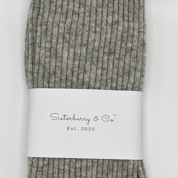 NWT Cashmere Rib Knit Socks // Grey - Picture 4 of 7